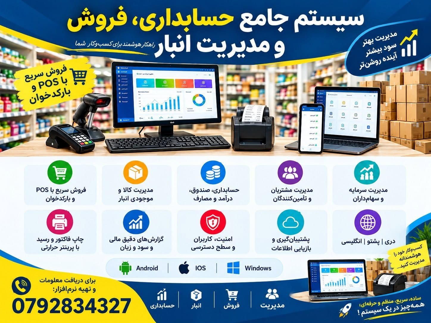 Comprehensive accounting, sales and warehouse management system