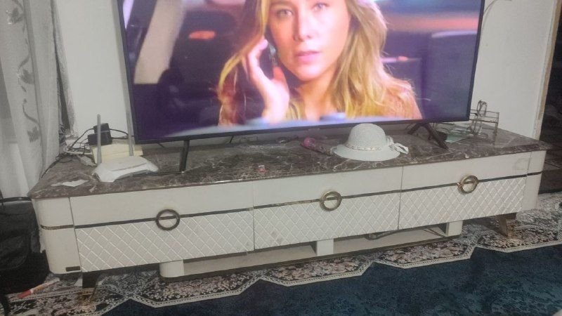 Modern wooden TV table 2500 afghani
