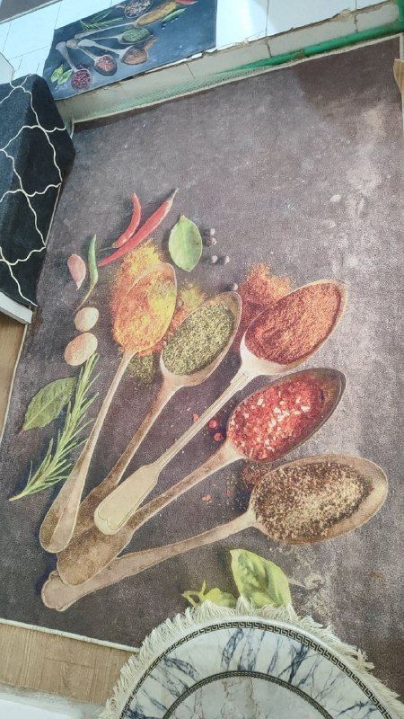 Two four-meter kitchen carpets