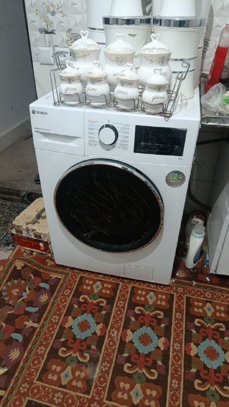 Snowa brand washing machine, the best Iranian brand, with very low consumption of steam washing in electric water and 8 kg clothes powder, price 15000