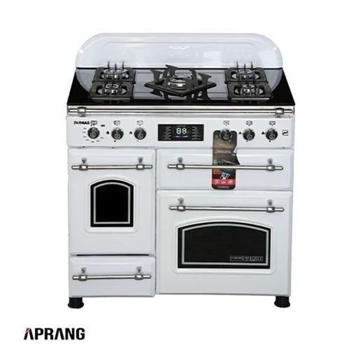 Selling gas stove with new oven design inside the carton with five burners
